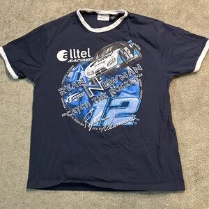 Vintage NASCAR Ryan Newman Double Sided Ringer T Shirt Large Y2K